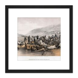 Artery8 Simpson Crimean War Balaklava Sick Wounded 8X8 Inch Square Wooden Framed Wall Art Print Picture with Mount in Black - thumbnail 1