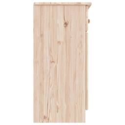 Berkfield Home Sideboard ALTA 112x35x73 cm Solid Wood Pine in Light Tan - Size: 112 x 35 x 73 cm - thumbnail 5