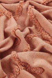Furn Jakarta Woven Cotton Tufted Tasselled Throw in Light Pink - thumbnail 2