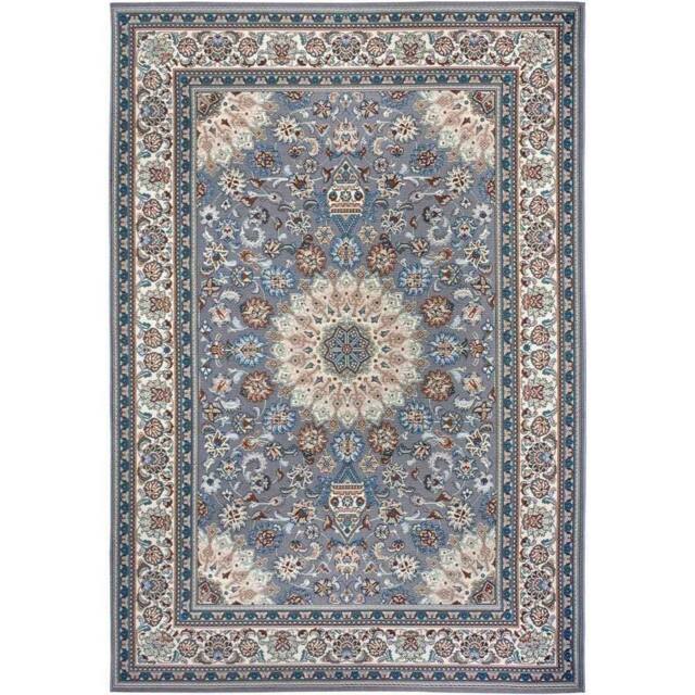 THE RUGS Kadi Indoor Outdoor Rug & Runner - Flatweave Weather Resistant Rug in Grey - Size: 120 cm x 180 cm