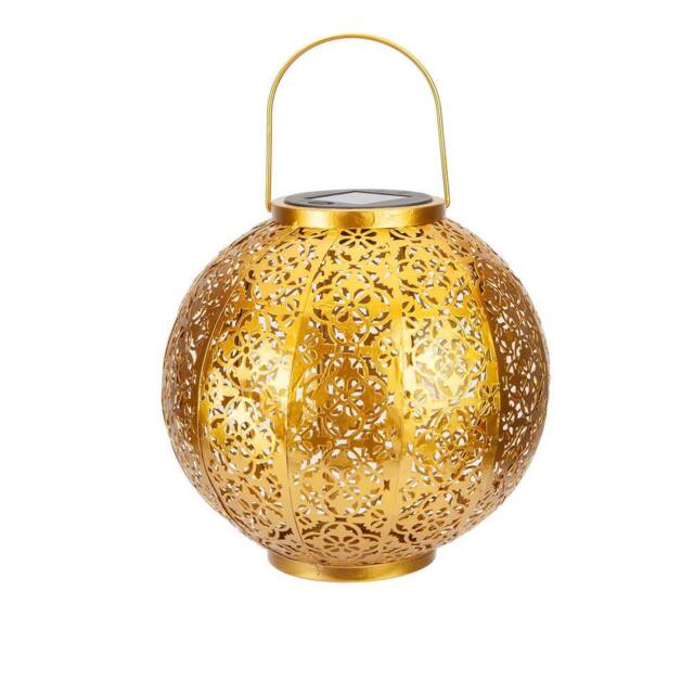 VFM e-Store Solar Lanterns for Garden 23.5cm x 23cm Gold X 1 - Size: 23.5 cm x 23 cm - image 1