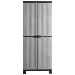 Berkfield Home Plastic Cabinet 68x39x171.5 cm in Grey - thumbnail 3