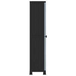 Berkfield Home Plastic Cabinet 68x39x171.5 cm in Grey - thumbnail 4