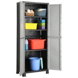 Berkfield Home Plastic Cabinet 68x39x171.5 cm in Grey