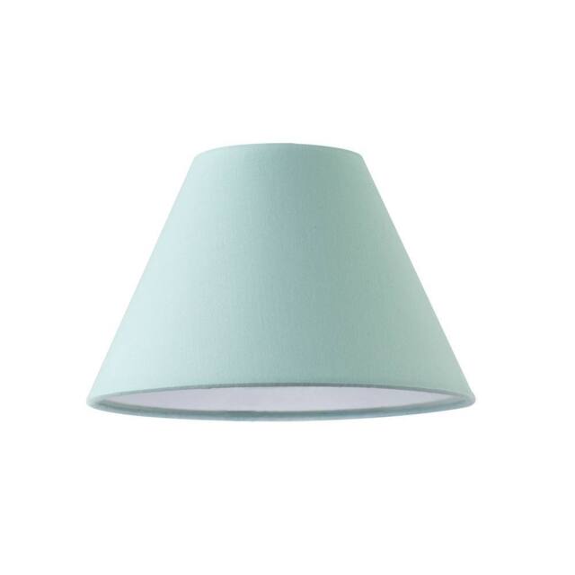 Happy Homewares Traditional 8 Inch Duck Egg Blue Cotton Fabric Coolie Lamp Shade - Size: 8 inches - image 1