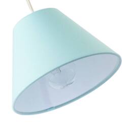 Happy Homewares Traditional 8 Inch Duck Egg Blue Cotton Fabric Coolie Lamp Shade - Size: 8 inches - thumbnail 5