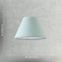 Happy Homewares Traditional 8 Inch Duck Egg Blue Cotton Fabric Coolie Lamp Shade - Size: 8 inches - thumbnail 7