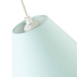 Happy Homewares Traditional 8 Inch Duck Egg Blue Cotton Fabric Coolie Lamp Shade - Size: 8 inches - thumbnail 4