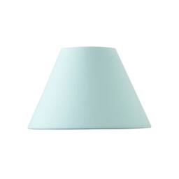 Happy Homewares Traditional 8 Inch Duck Egg Blue Cotton Fabric Coolie Lamp Shade - Size: 8 inches - thumbnail 3