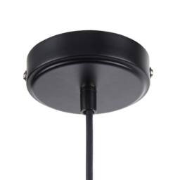First Choice Lighting Portland - Matt Black with Clear Ribbed Glass Ceiling Pendant - thumbnail 5