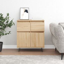 Berkfield Home Sideboard Sonoma Oak 60x35x70 cm Engineered Wood in Brown - Size: 60 x 35 x 70 cm - thumbnail 1
