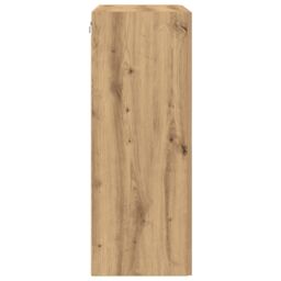 Berkfield Home Wall-Mounted Cabinet with Glass Doors Artisan Oak 69.5x34x90 cm in Brown - thumbnail 7