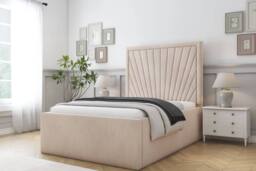"Sloomy Somerset Naples Frame-Mattress - 50"" Upholstered Headboard in Light Sand - Size: Small Single" - thumbnail 2