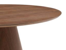 Vente-unique 4 - Seater Round Dining Table With - Dark Natural - ANTALIZA in Walnut - thumbnail 7