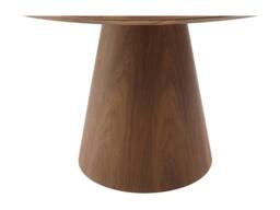 Vente-unique 4 - Seater Round Dining Table With - Dark Natural - ANTALIZA in Walnut - thumbnail 8