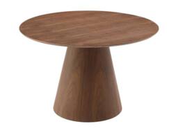 Vente-unique 4 - Seater Round Dining Table With - Dark Natural - ANTALIZA in Walnut - thumbnail 6