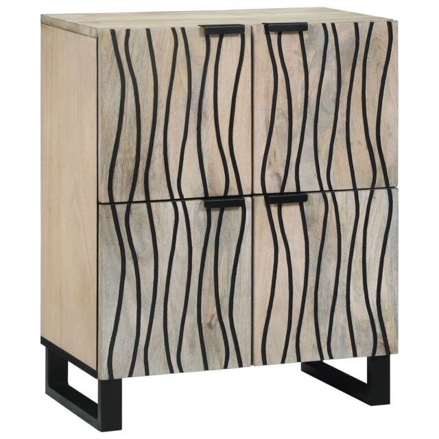 Berkfield Home Media Storage Cabinets & Racks with Storage with Door White & Black - image 1