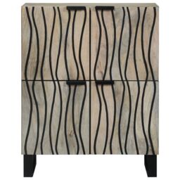 Berkfield Home Media Storage Cabinets & Racks with Storage with Door White & Black - thumbnail 3