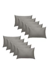 OHS 10 x Soft Cotton Housewife Pillowcases in Grey - thumbnail 1