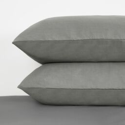 OHS 10 x Soft Cotton Housewife Pillowcases in Grey - thumbnail 2