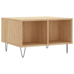 Berkfield Home Coffee Table Sonoma Oak 60x50x36.5 cm Engineered Wood in Brown - thumbnail 2
