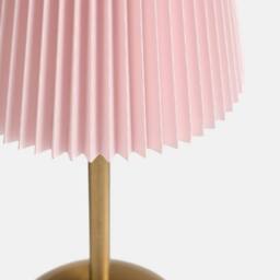 OHS Pleated Bedside Lamp LED Rechargeable Cordless Night Light in Pink - thumbnail 6