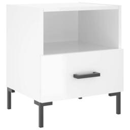 Berkfield Home Bedside Cabinets 2 pcs High Gloss White 40x35x47.5 cm Engineered Wood - thumbnail 6