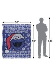 Sesame Street Cookie Monster Ugly Christmas Sweater Silky Touch Super Soft Throw Blanket 152 X 127 cm in White - thumbnail 5