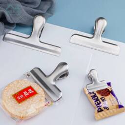 SPETLEK 8x Food Bag Clips Stainless Steel 3-inch Wide in Silver - thumbnail 3