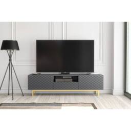 Creative Furniture Diamond Luxe TV Unit 180cm - Dark Grey - thumbnail 2