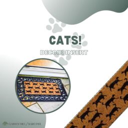 Marco Paul Non Slip Door Mat Insert - Cats in Light Brown - Size: 57 cm x 530 cm - thumbnail 4