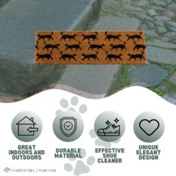 Marco Paul Non Slip Door Mat Insert - Cats in Light Brown - Size: 57 cm x 530 cm - thumbnail 9
