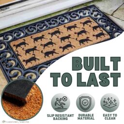 Marco Paul Non Slip Door Mat Insert - Cats in Light Brown - Size: 57 cm x 530 cm - thumbnail 8