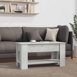Berkfield Home Modern Coffee Table Concrete Grey 101x49x52 cm Engineered Wood - Size: 101 x 49 x 52 cm - thumbnail 8