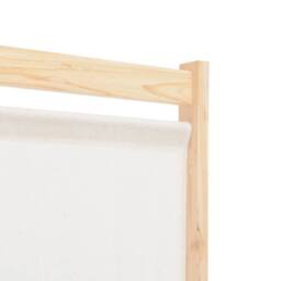 Berkfield Home 6-Panel Room Divider Cream 240x170x4 cm Fabric - Size: 240 x 170 x 4 cm - thumbnail 6