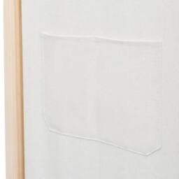 Berkfield Home 6-Panel Room Divider Cream 240x170x4 cm Fabric - Size: 240 x 170 x 4 cm - thumbnail 7