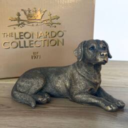 Animal Crackers Labrador Dog Figurine, Leonardo Reflections, Gift Boxed in Bronze
