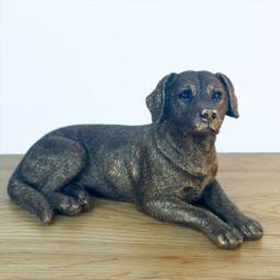 Animal Crackers Labrador Dog Figurine, Leonardo Reflections, Gift Boxed in Bronze - thumbnail 2