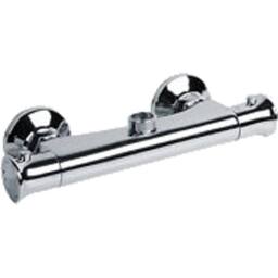 Bathroom Kingdom Sydney Chrome Round Thermostatic Shower Bar Valve in Silver - thumbnail 1