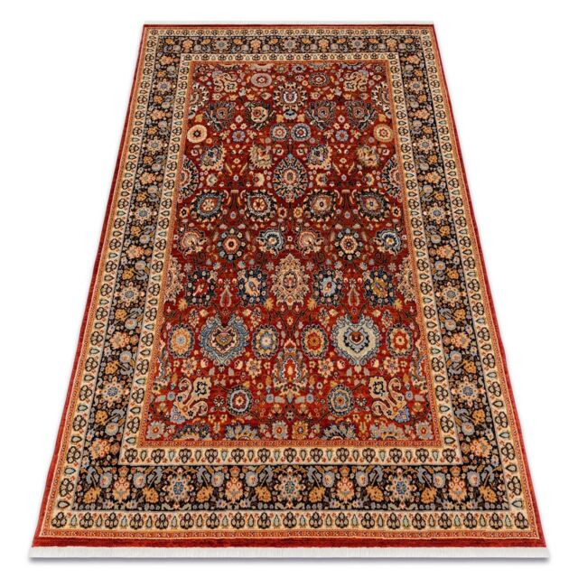 RugsX Wool Keshan Rug in Red - Size: 120 cm x 145 cm - image 1