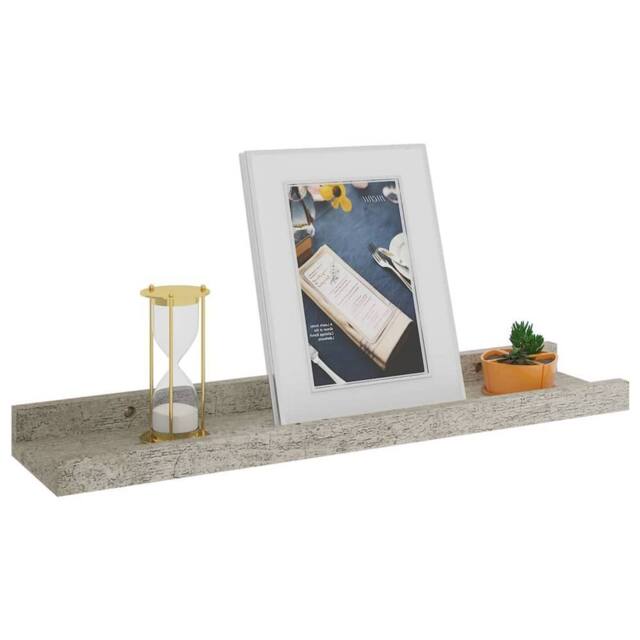 Berkfield Home Decorative Wall Shelves 4 pcs Concrete Grey 40x9x3 cm - Size: 40 x 9 x 3 cm - image 1