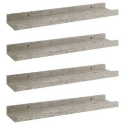 Berkfield Home Decorative Wall Shelves 4 pcs Concrete Grey 40x9x3 cm - Size: 40 x 9 x 3 cm - thumbnail 3
