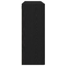 Berkfield Home Wall Mounted Cabinet Set of 2 Black oak Solid wood, glass - thumbnail 7