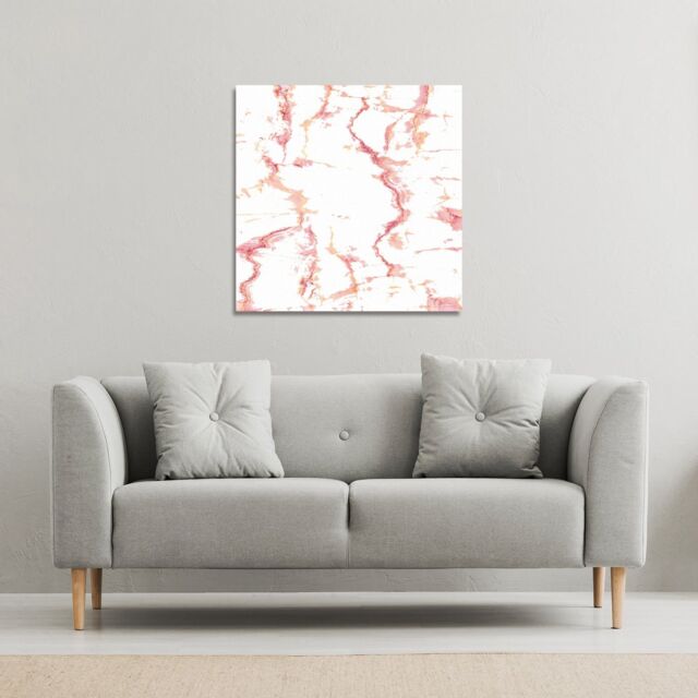 Benjamin Tate Design Pink Marble (Canvas Print) / 101 x 101 x 4cm in Natural - Size: 101 x 101 x 4 cm - image 1
