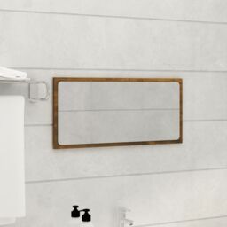 Berkfield Home 2 Piece Bathroom Furniture Set Smoked Oak Engineered Wood in Brown - thumbnail 4