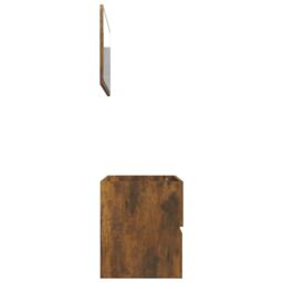Berkfield Home 2 Piece Bathroom Furniture Set Smoked Oak Engineered Wood in Brown - thumbnail 6