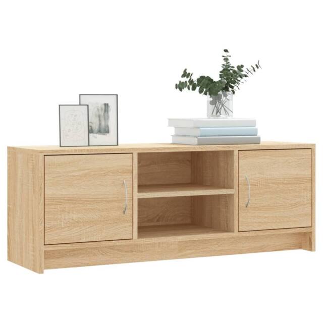 Berkfield Home TV Cabinet Sonoma Oak 102x30x37.5 cm Engineered Wood in Light Brown - image 1