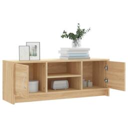 Berkfield Home TV Cabinet Sonoma Oak 102x30x37.5 cm Engineered Wood in Light Brown - thumbnail 4