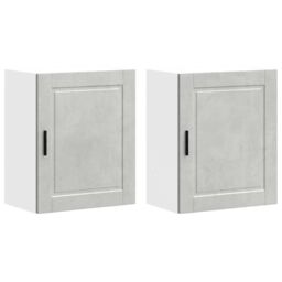 Berkfield Home Kitchen Wall Cabinets 2 pcs¬†Porto Concrete Grey Engineered Wood in Brown - thumbnail 2