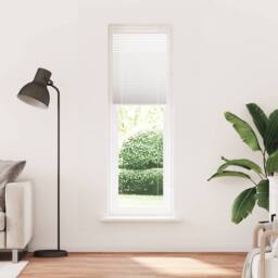 Berkfield Home Pleated Blind White 55x200 cm Fabric Width 54.4 cm Polyester - thumbnail 3